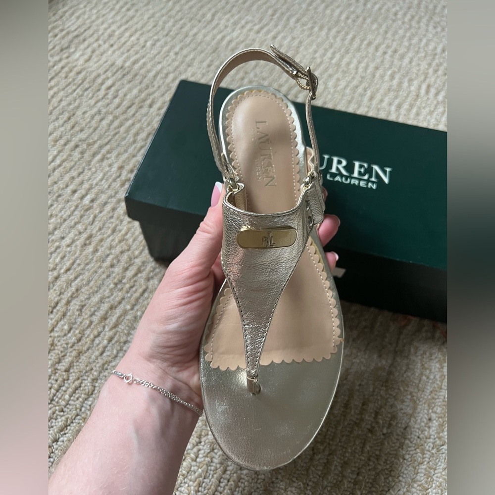 Leather Ralph Lauren sandals. Great condition-like new.